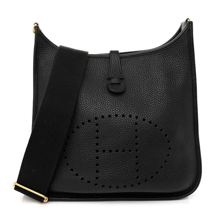 Hermes Taurillon Clemence Evelyne III PM Black 1 of 12