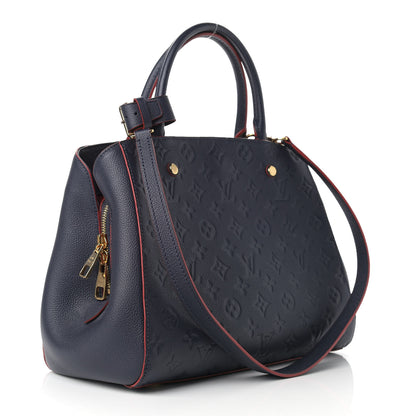 Louis Vuitton Empreinte Montaigne MM Marine Rouge 3 of 10