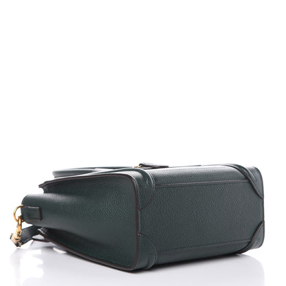 Celine Drummed Calfskin Nano Luggage Amazone 4 of 10