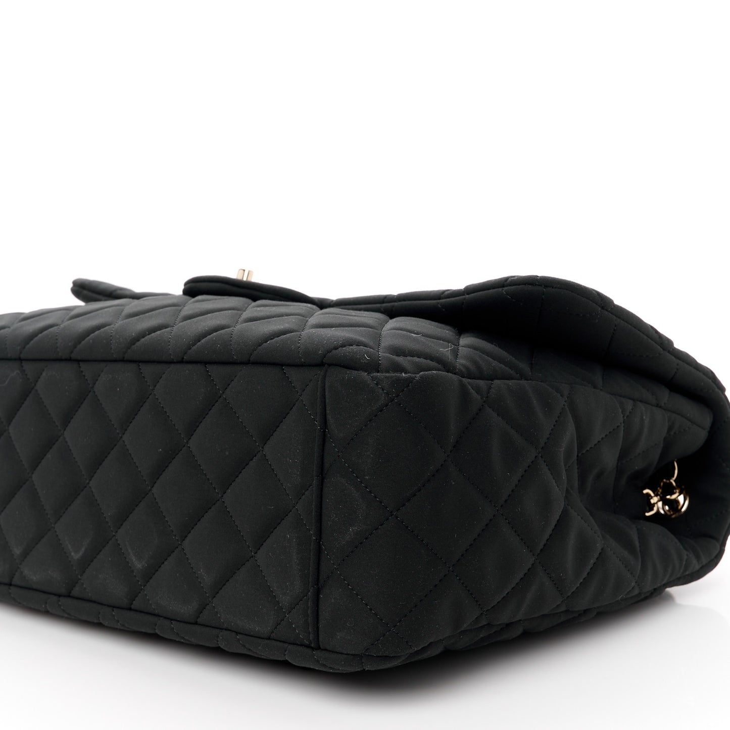 Neoprene Quilted XXL Travel Flap Bag Black