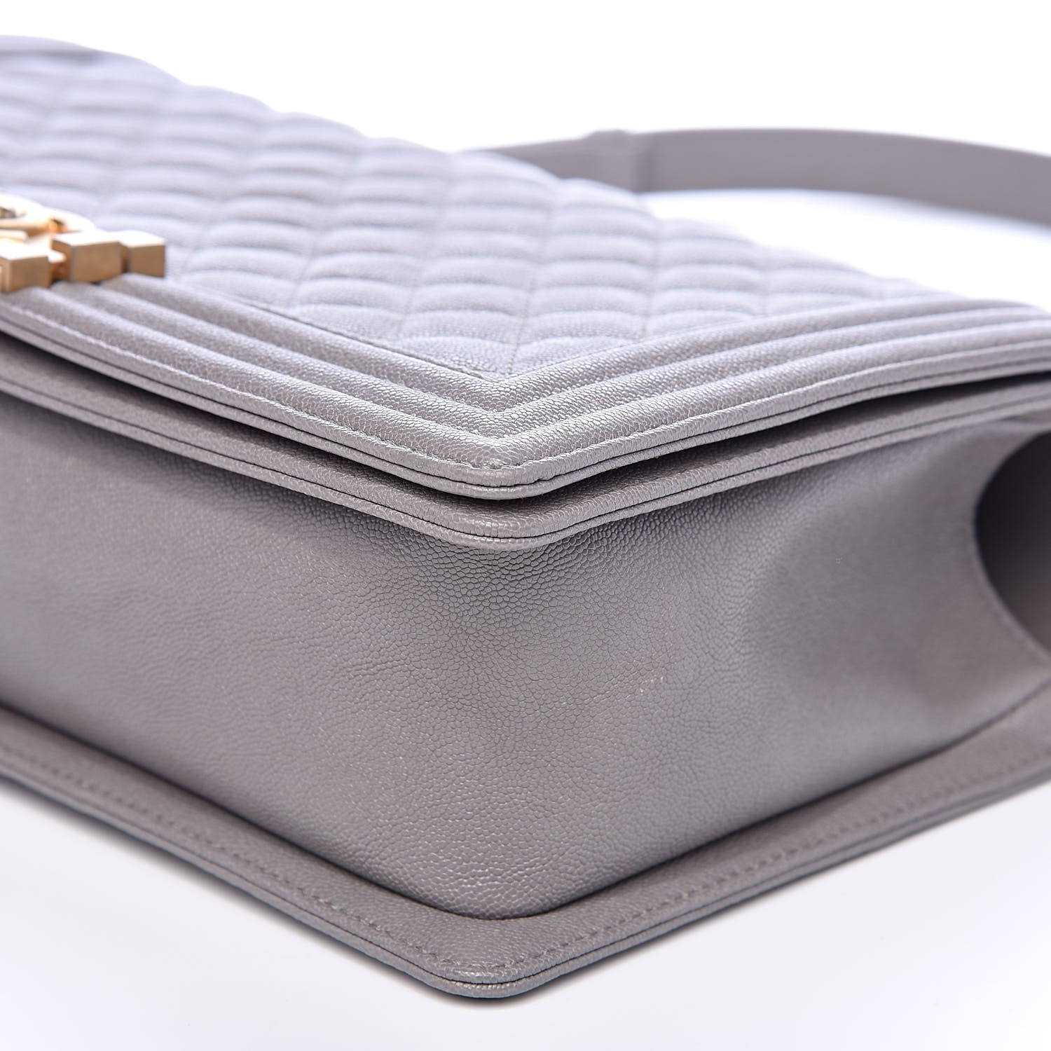 Chanel Caviar Quilted New Medium Boy Flap Grey 9 of 10
