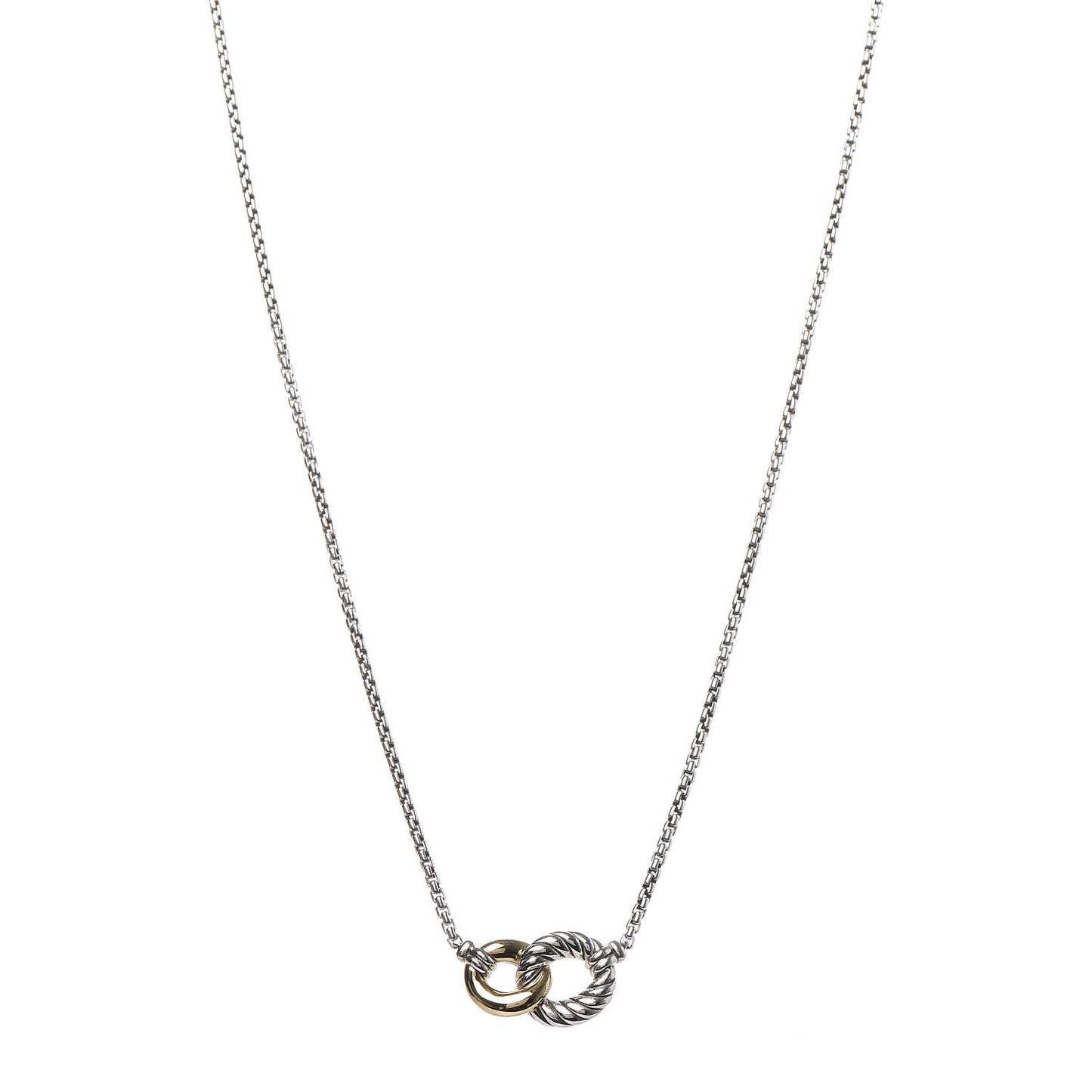 Sterling Silver 18K Yellow Gold Belmont Pendant Necklace