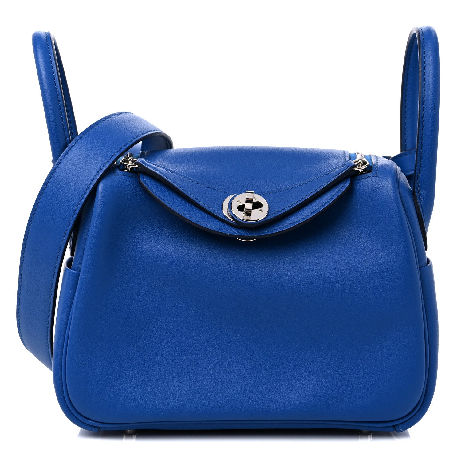 HERMES Swift Mini Lindy 20 in the color Bleu France by FASHIONPHILE