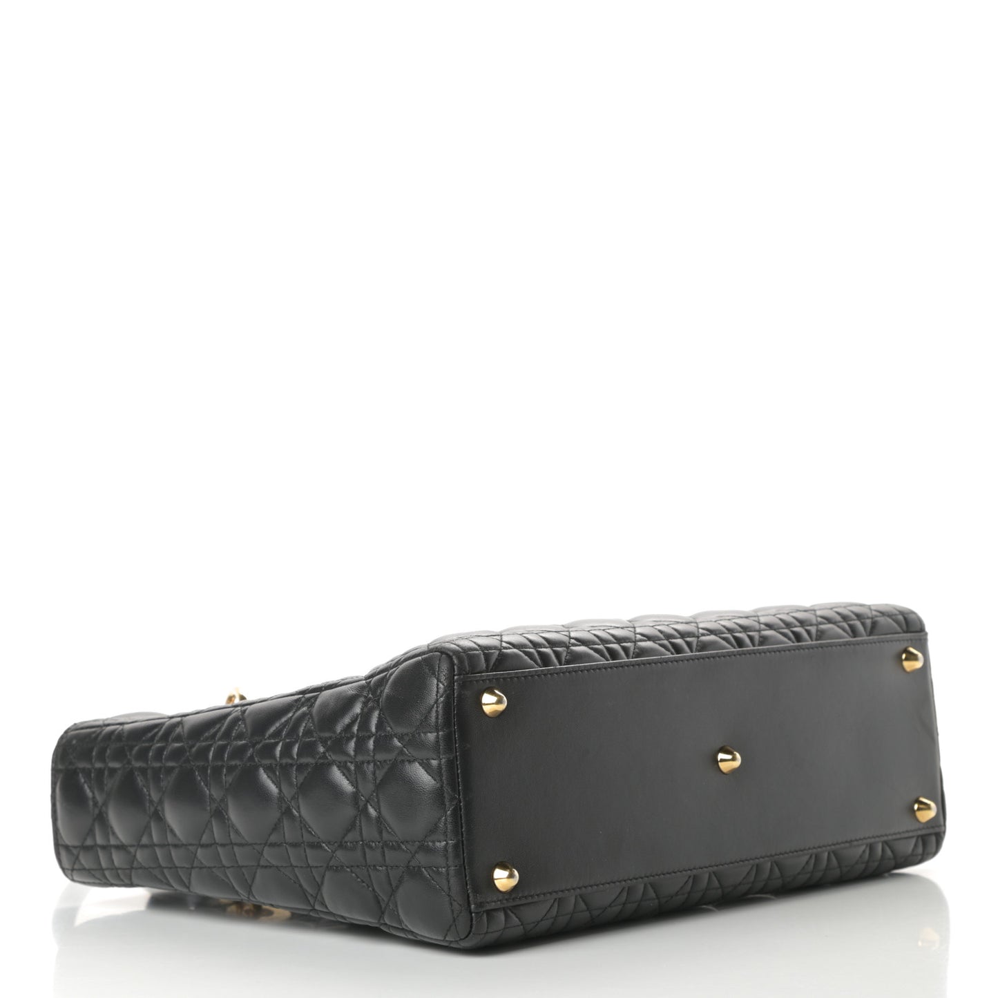 Lambskin Cannage Large Lady Dior Black