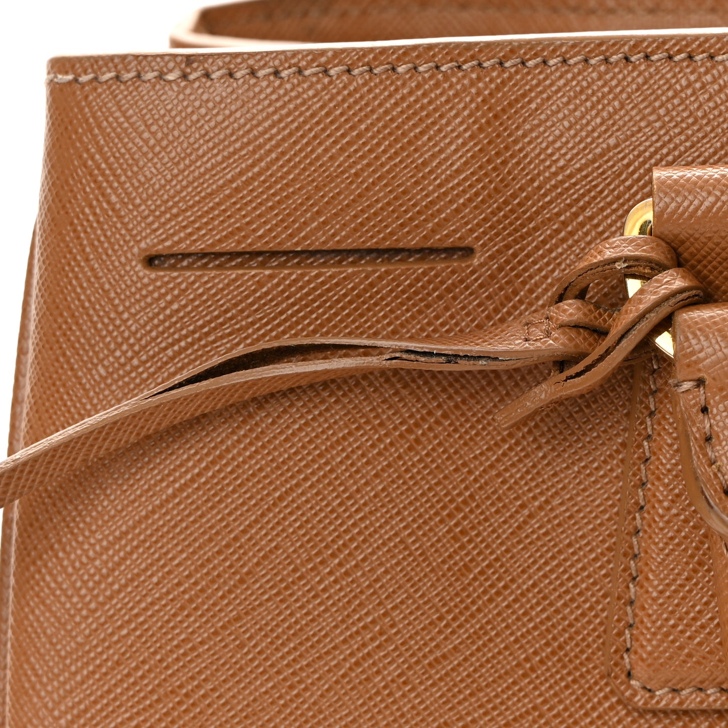 Saffiano Lux Medium Tote Caramel