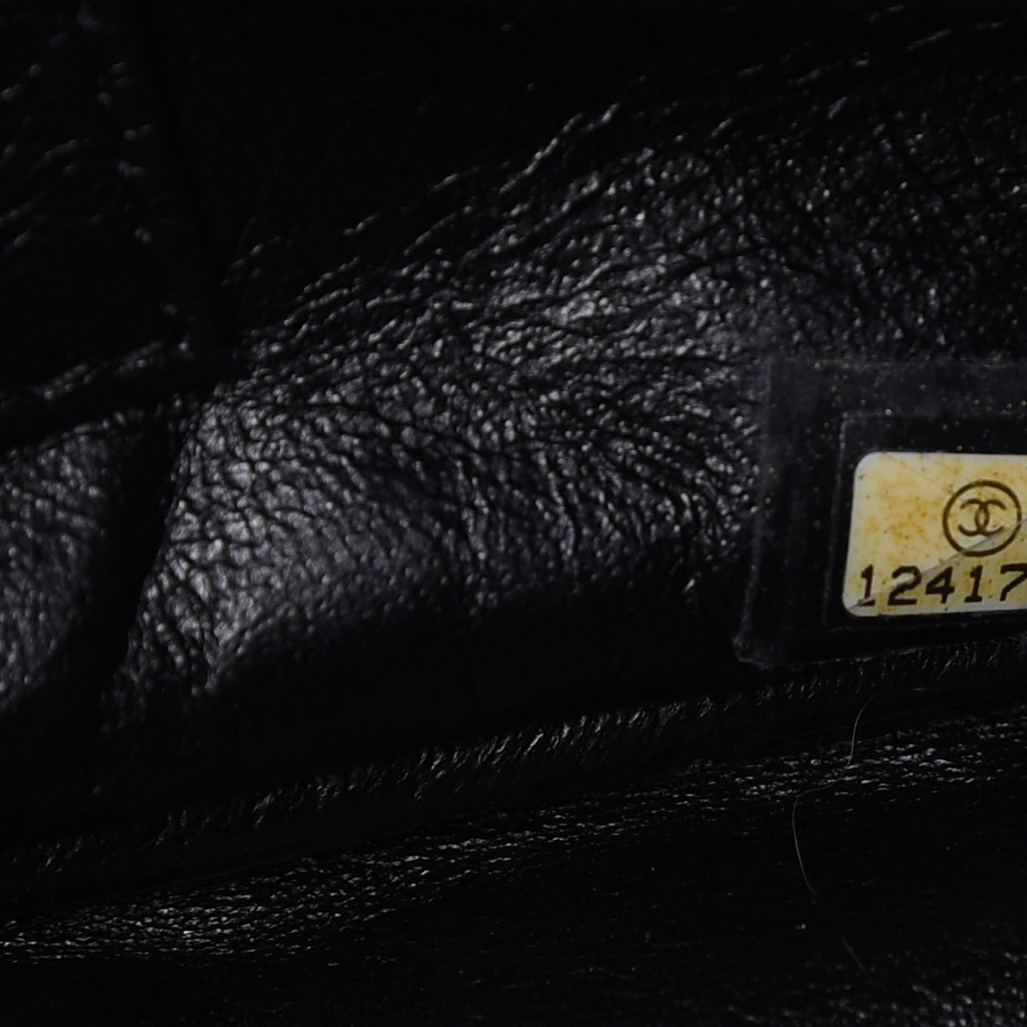 Metallic Aged Calfskin Quilted Large Reissue Camera Case Black