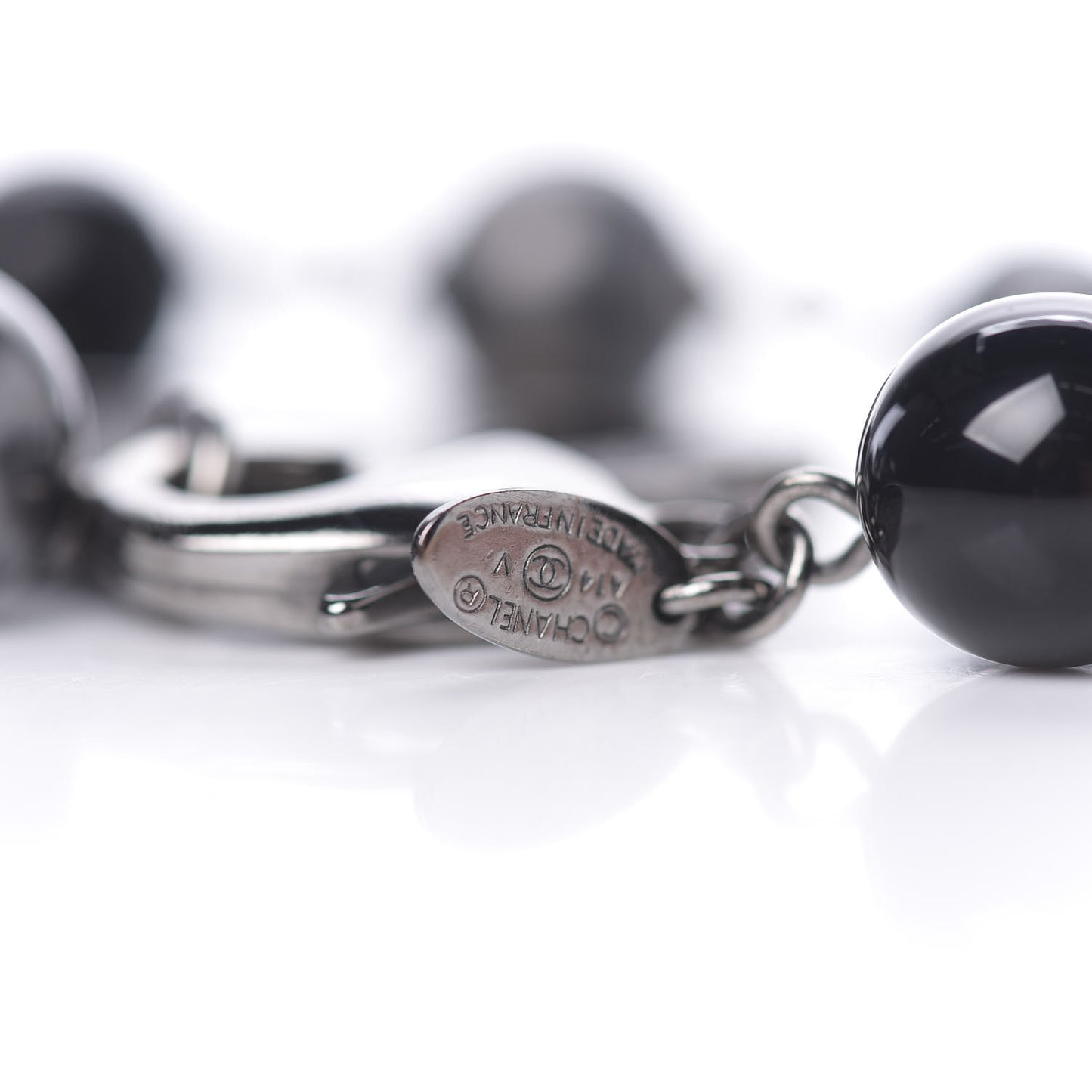 Beaded CC Bracelet Black
