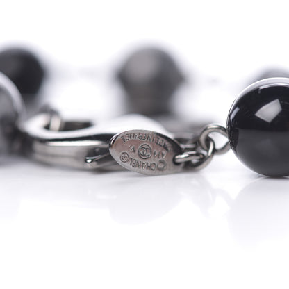 Chanel Beaded CC Bracelet Black 4 of 4