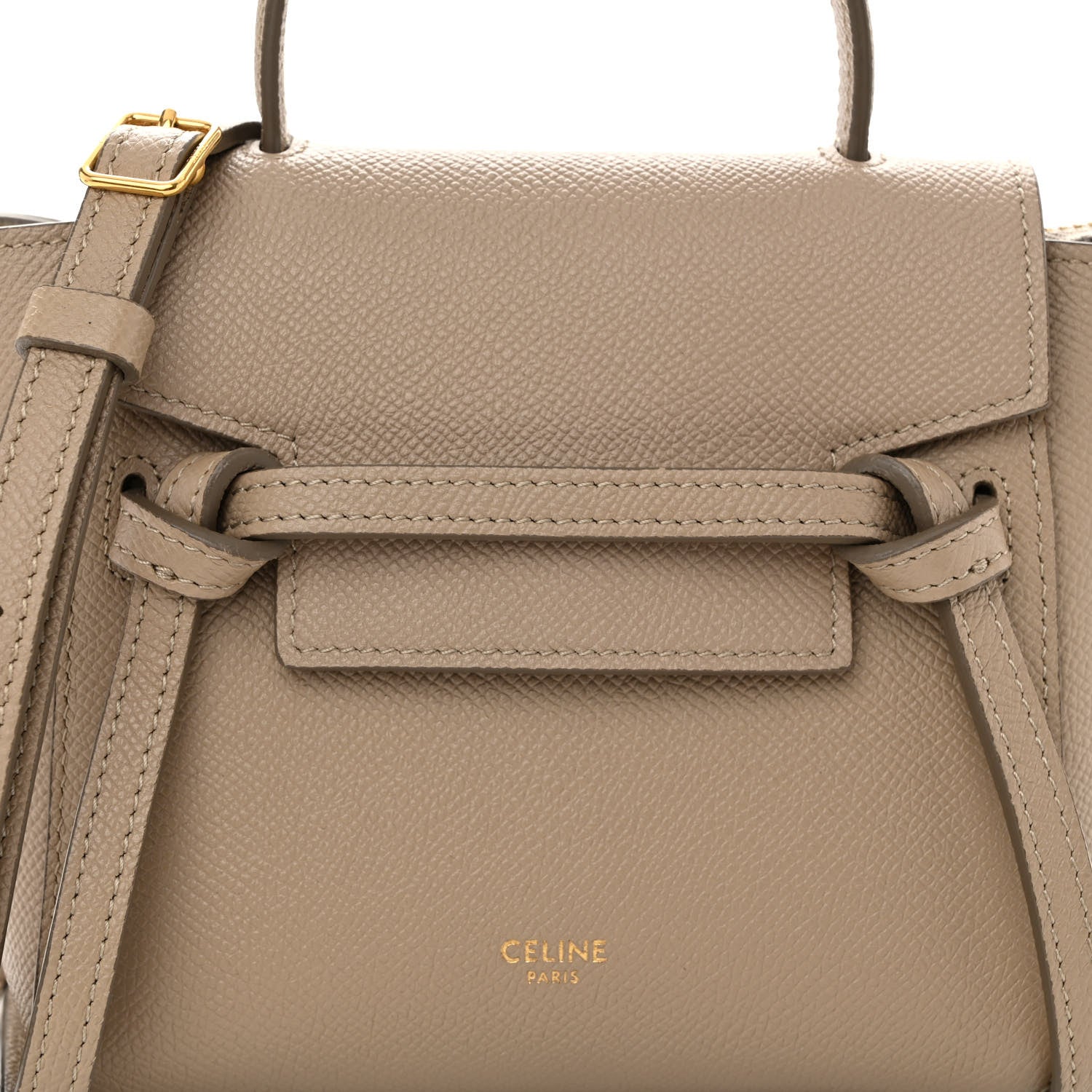 Celine Grained Calfskin Pico Belt Bag Light Taupe 8 of 10