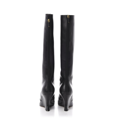 Christian Dior Nappa Dioretre Knee High Boots 39 Black 7 of 11