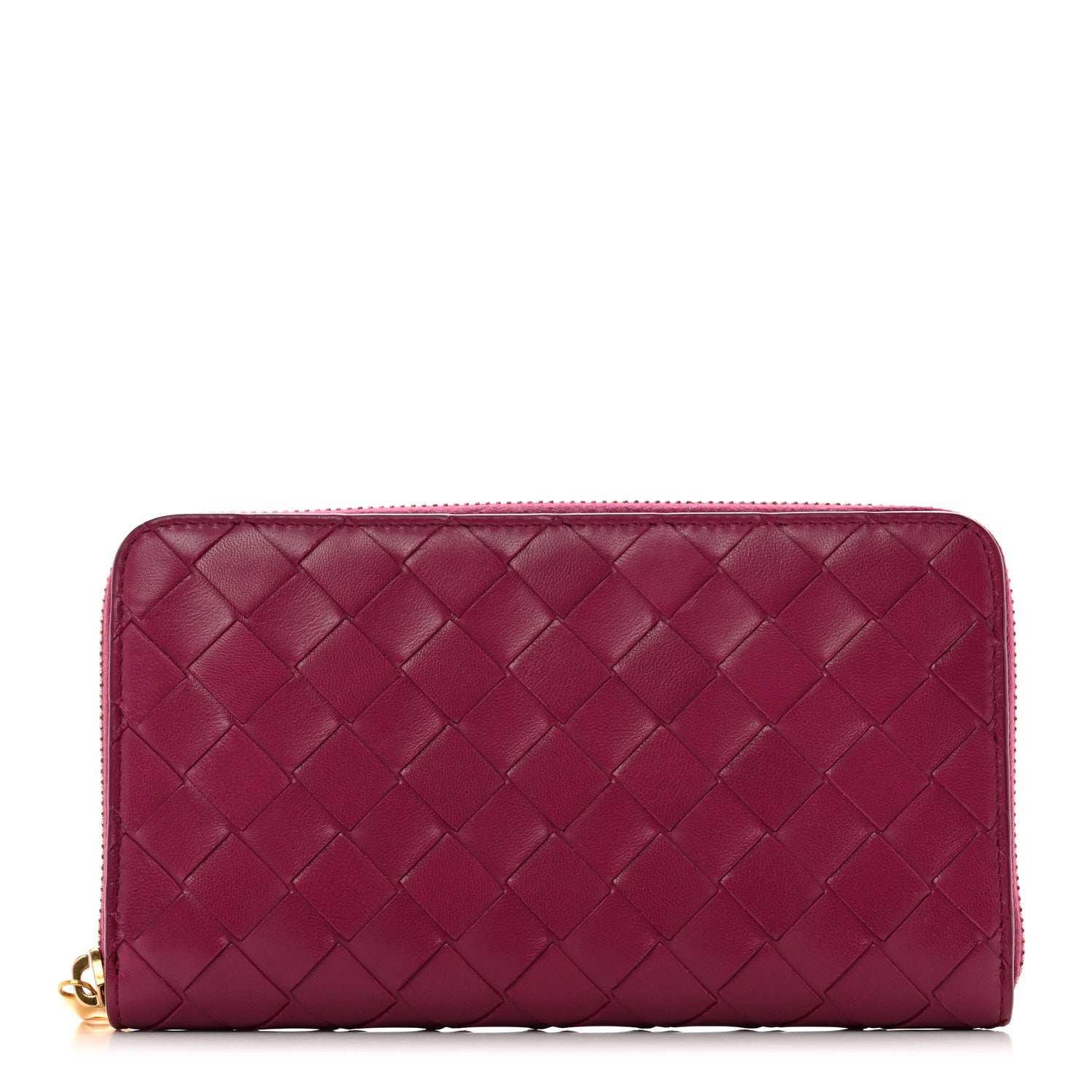 Bottega Veneta Nappa Intrecciato Zip Around Wallet Cinnabar 1 of 10