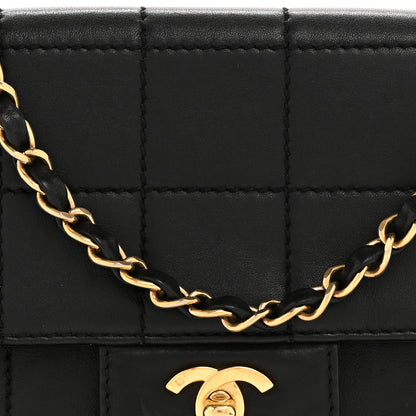 Chanel Lambskin Stitched Chocolate Bar Single Flap Black 8 of 13