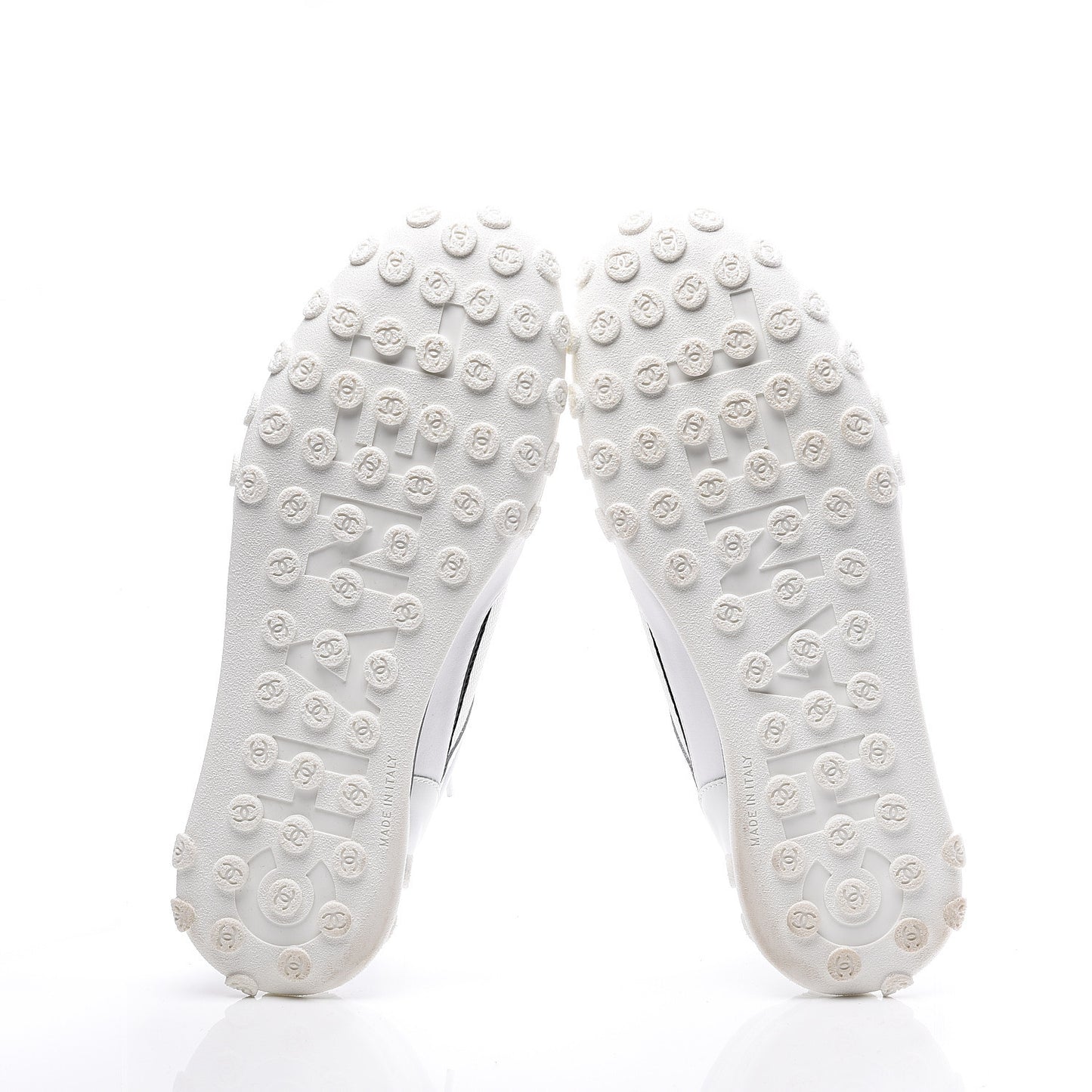 Calfskin Mesh Lycra Womens Logo Sneakers 38.5 White