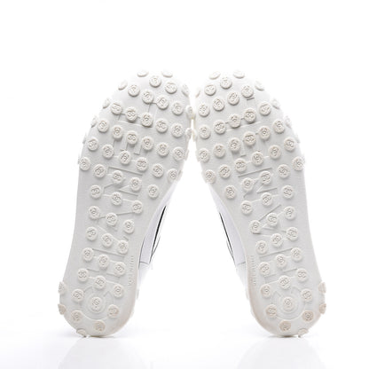 Chanel Calfskin Mesh Lycra Womens Logo Sneakers 38.5 White 6 of 11