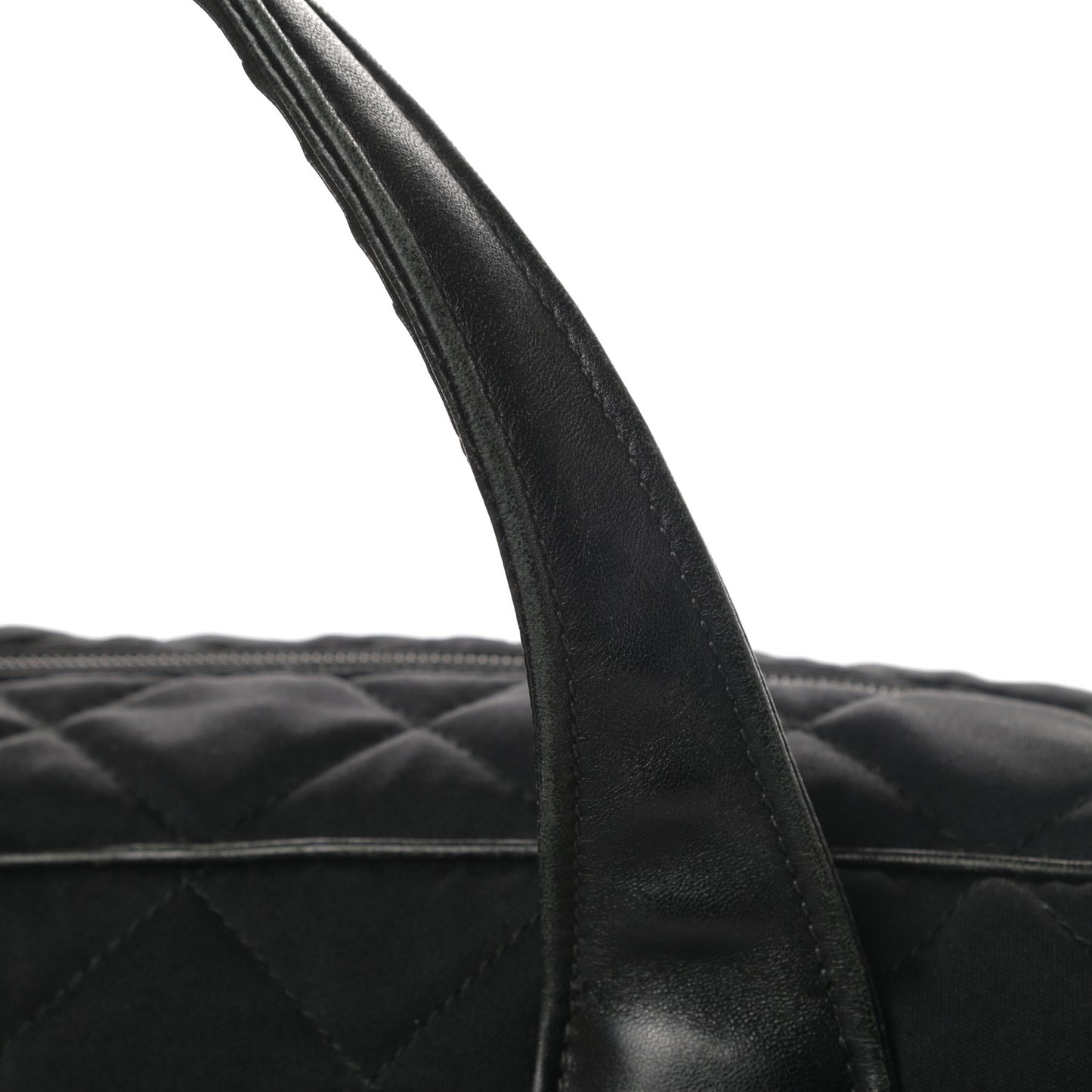 Nylon Tessuto Impuntu Quilted Bowler Black