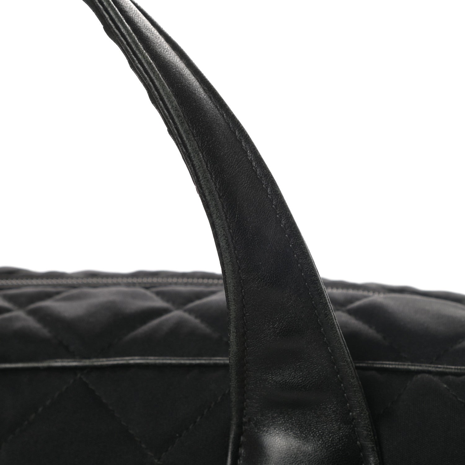 Prada Nylon Tessuto Impuntu Quilted Bowler Black 18 of 19