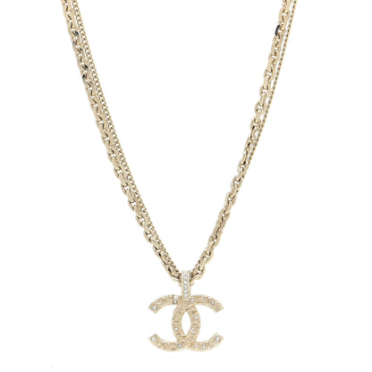 Chanel Crystal CC Multi Strand Chain Necklace Gold 1 of 7