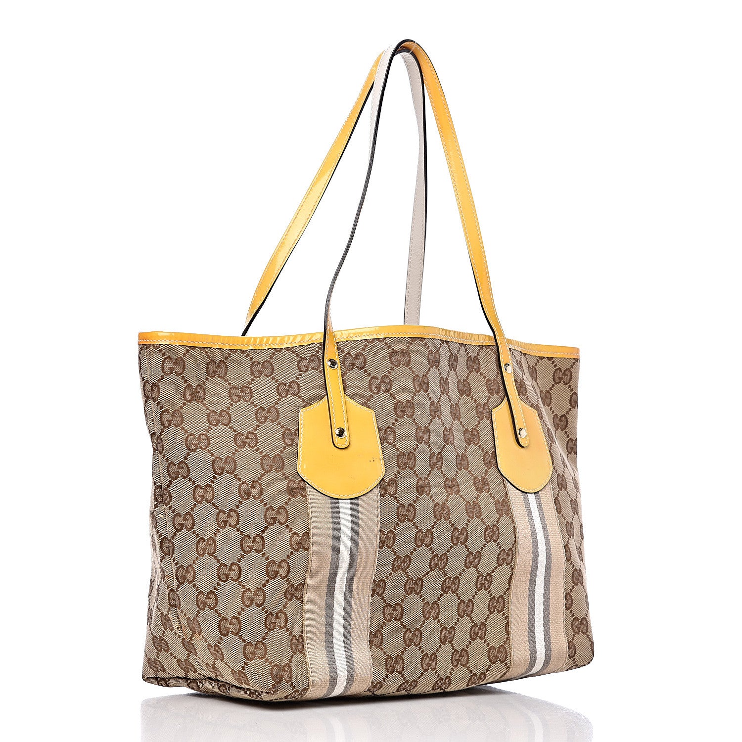 Gucci Monogram Web Medium Jolie Tote Yellow 3 of 14