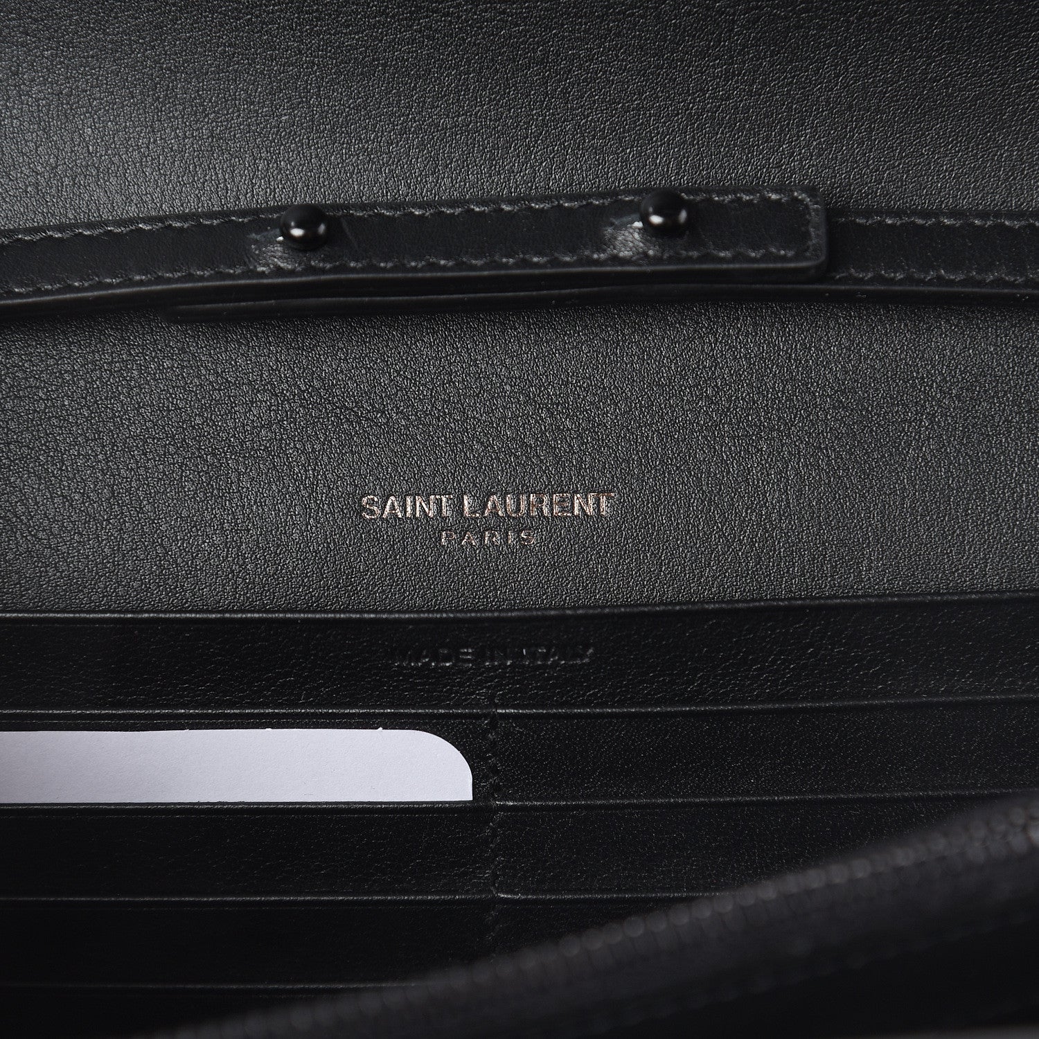 Saint Laurent Grain De Poudre Monogram Chain Wallet Black Confetti 5 of 7
