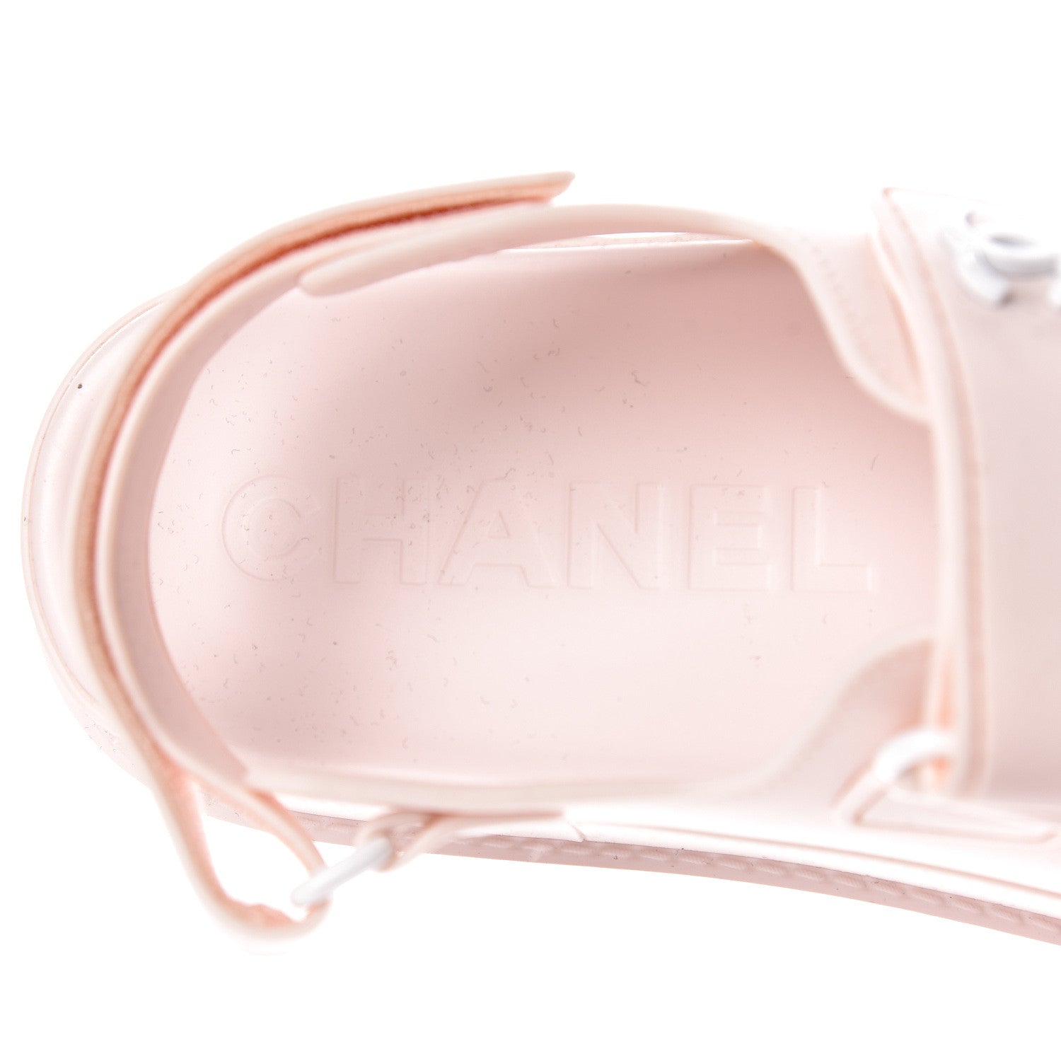 Chanel Rubber CC Flat Sandals 36 Pale Pink 7 of 9