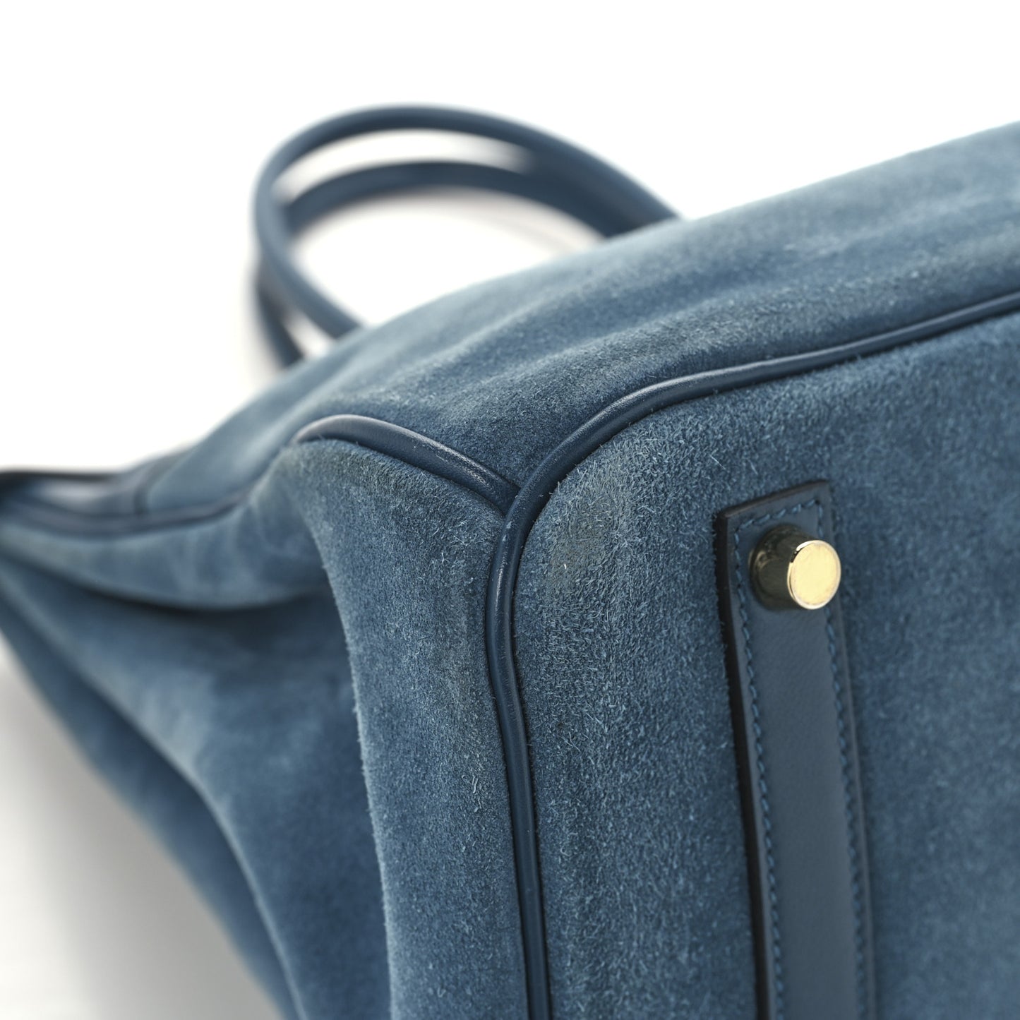 Veau Doblis Swift Grizzly Birkin 35 Bleu Thalassa