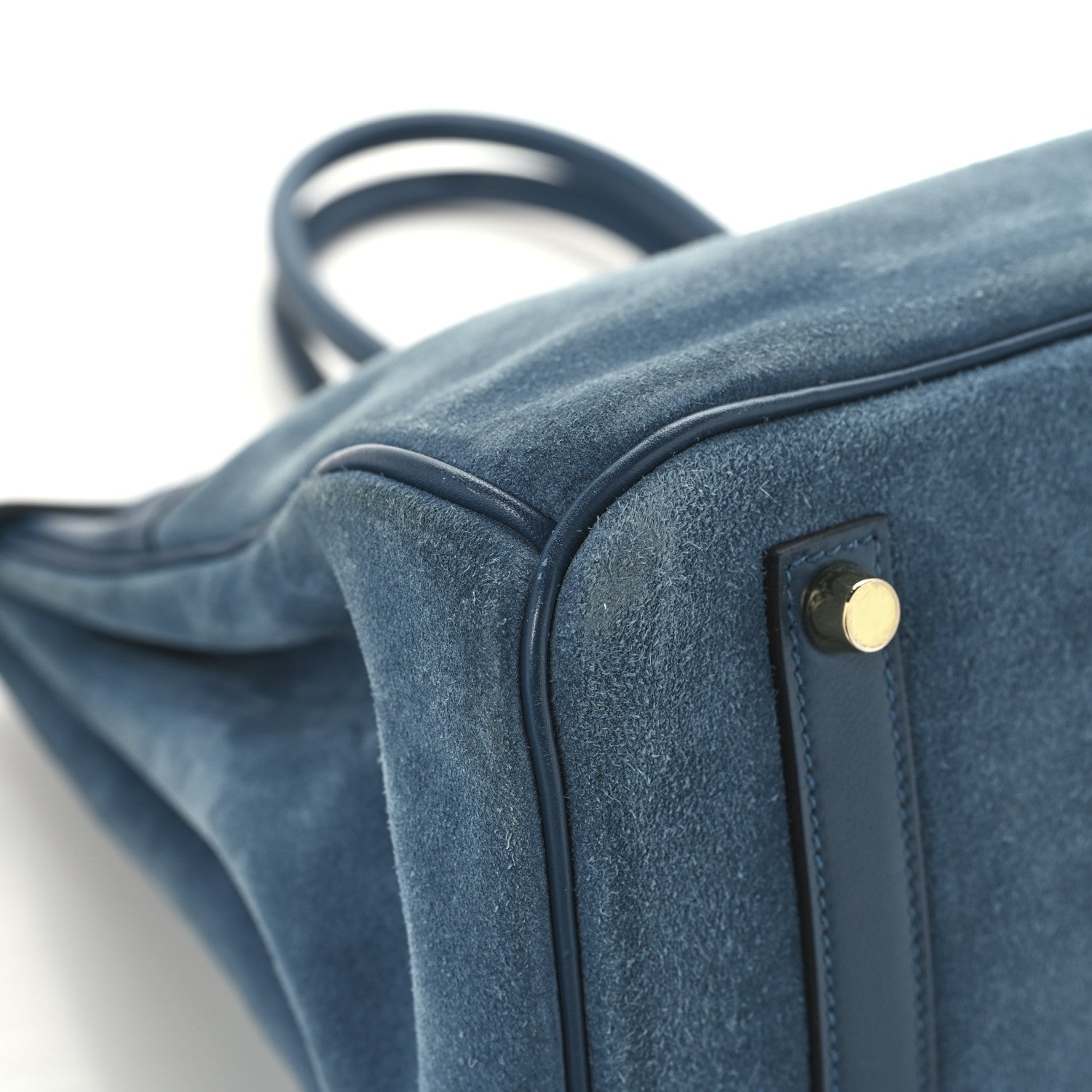 Hermes Veau Doblis Swift Grizzly Birkin 35 Bleu Thalassa 8 of 12