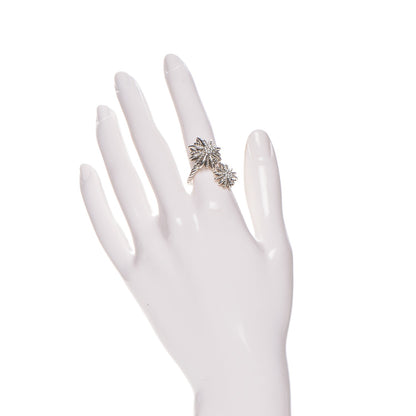 David Yurman Sterling Silver Diamond 28mm Open Starburst Ring 50 5.5 2 of 4