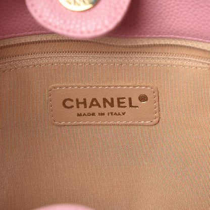 Chanel Caviar Quilted Petit Shopping Tote PST Pink 8 of 9