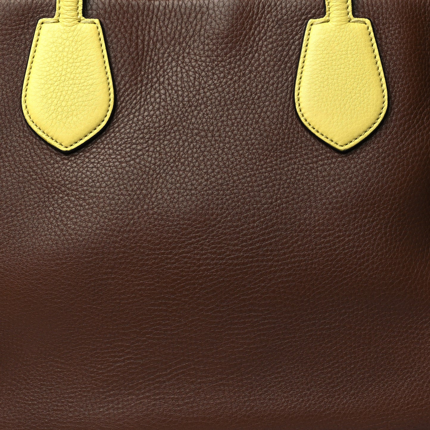 Cellarius Calfskin Bi-Color Ramble Layered Tote Nut Brown Mimosa Flower