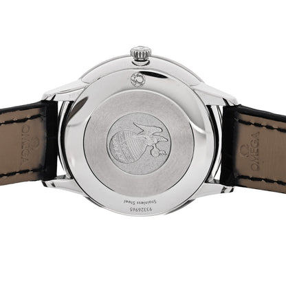 Omega Stainless Steel Alligator 30mm De Ville Prestige Quartz Watch Silver 434.10.30.60.06.001 4 of 5