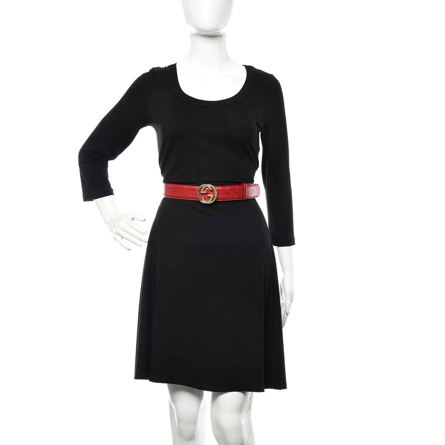Guccissima Signature Interlocking G 37mm Belt 90 36 Hibiscus Red