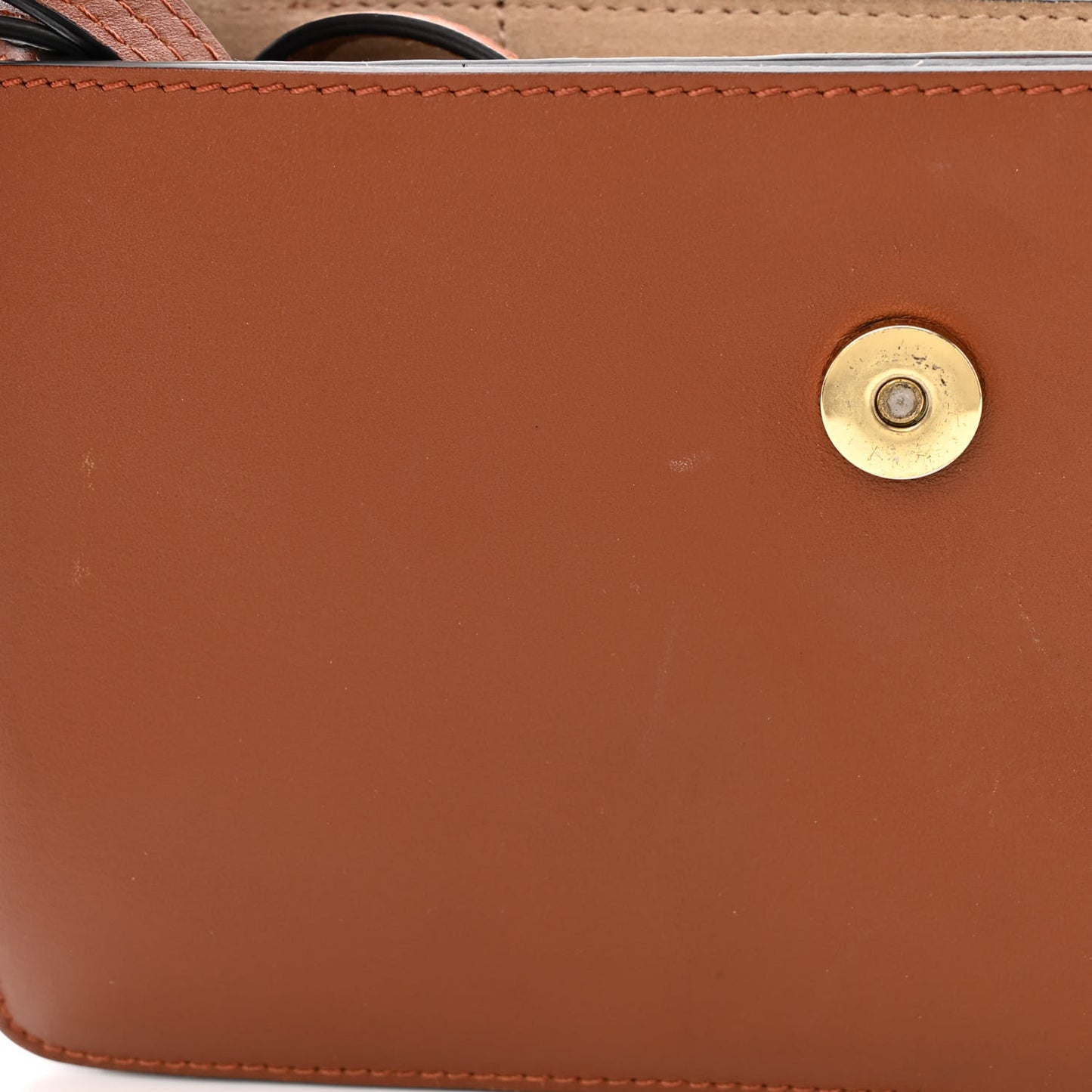 Suede Calfskin Small Faye Shoulder Bag Tobacco