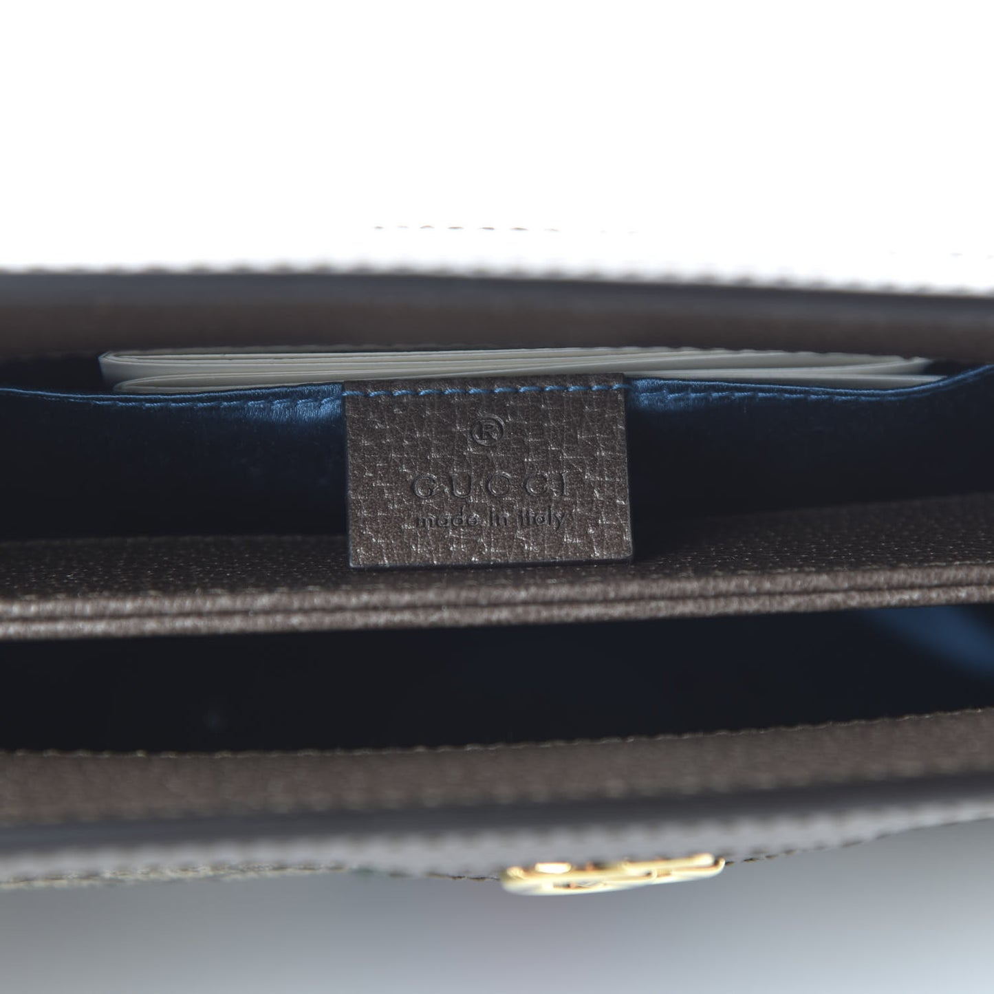 GG Supreme Monogram Web Small Ophidia Chain Shoulder Bag Brown