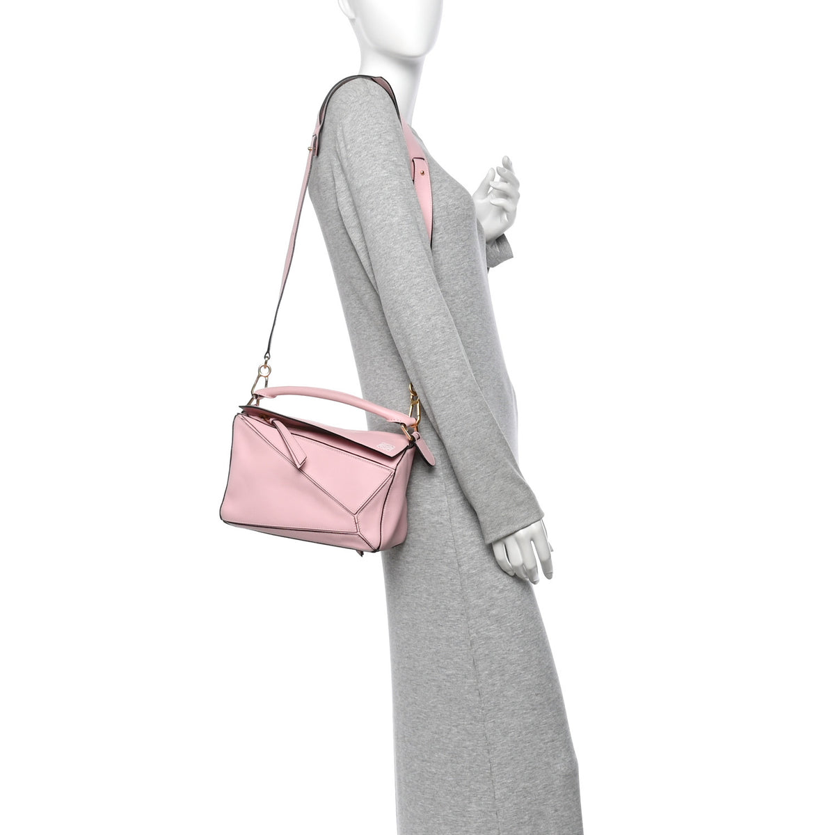 Calfskin Small Puzzle Bag Pastel Pink