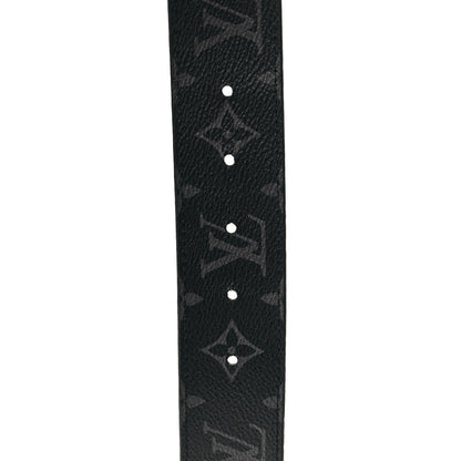 Louis Vuitton Monogram Eclipse Taigarama 40mm LV Initiales Reversible Belt 90 36 Black 5 of 8
