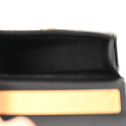 Chanel Lambskin Enamel Quilted Mini Top Handle Flap Black 5 of 12