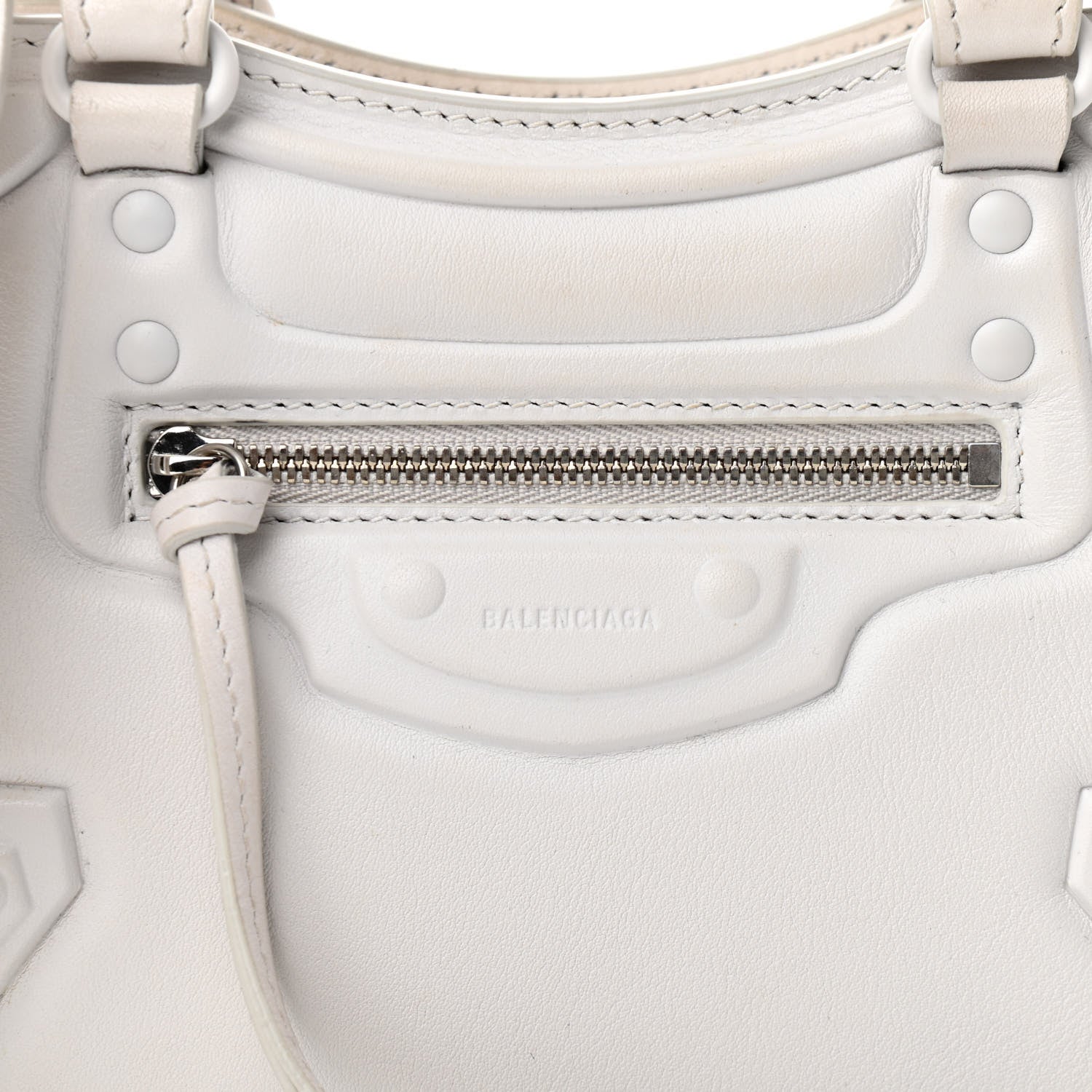Balenciaga Cake Calfskin Tonal Hardware Mini Neo Classic City White 9 of 16