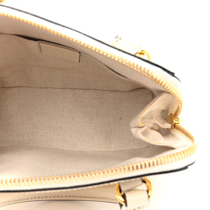 Gucci Boarded Plutone Calfskin Mini Horsebit 1955 Top Handle Bag Mystic White 5 of 13