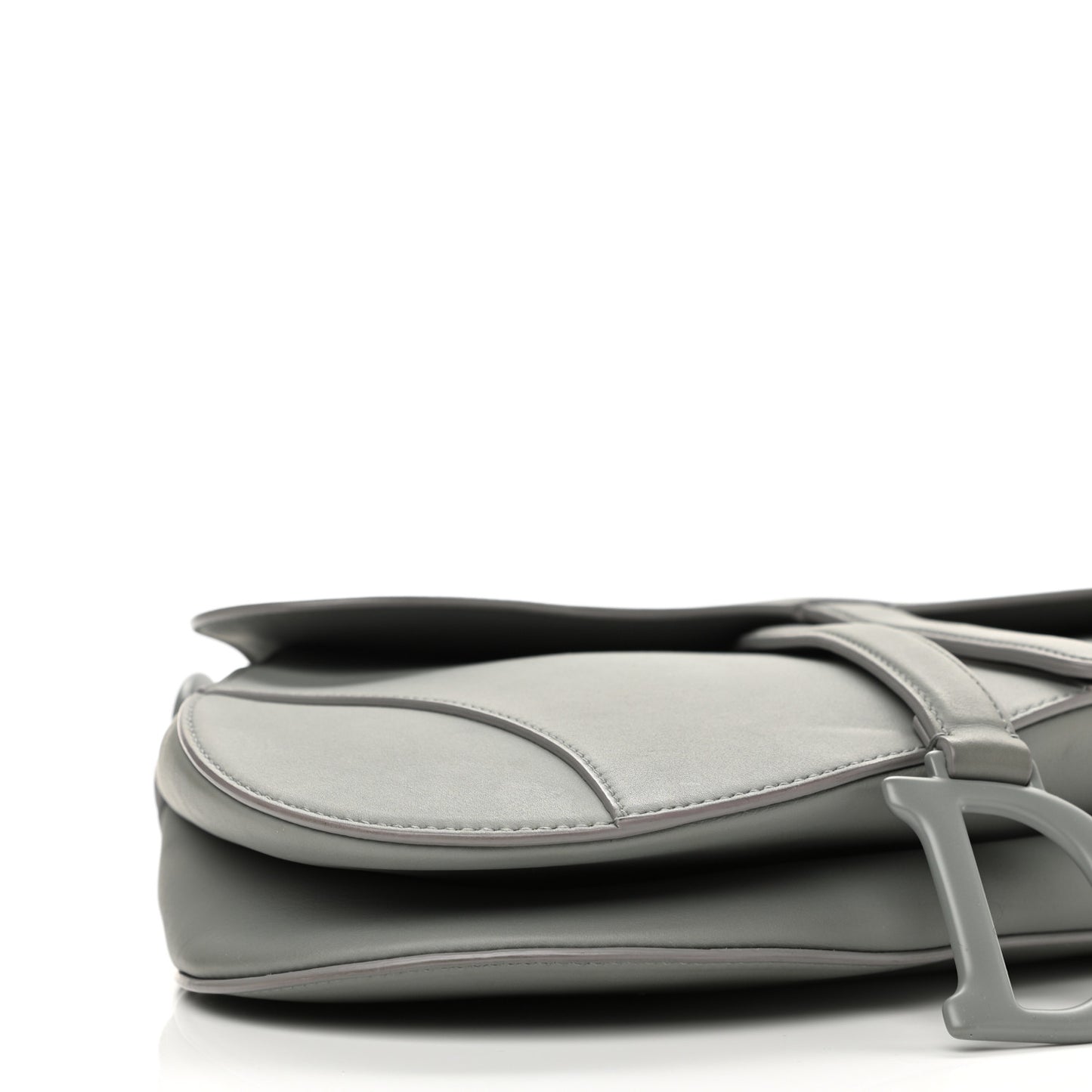Ultra Matte Calfskin Saddle Bag Grey