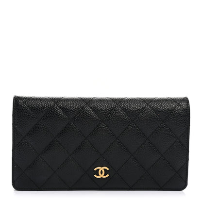 Chanel Caviar Quilted Yen Wallet Black 1 of 9