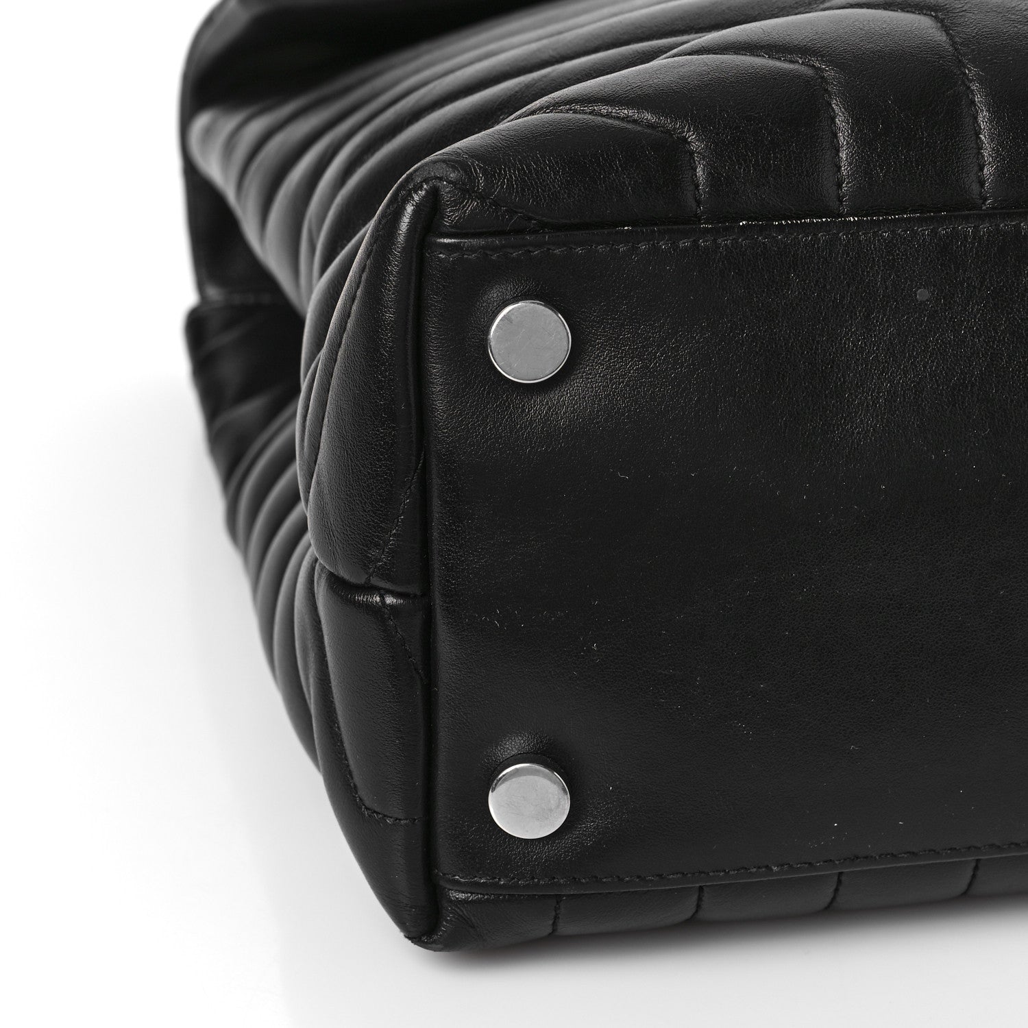 Saint Laurent Calfskin Y Quilted Monogram Large Loulou Chain Satchel Black 7 of 9