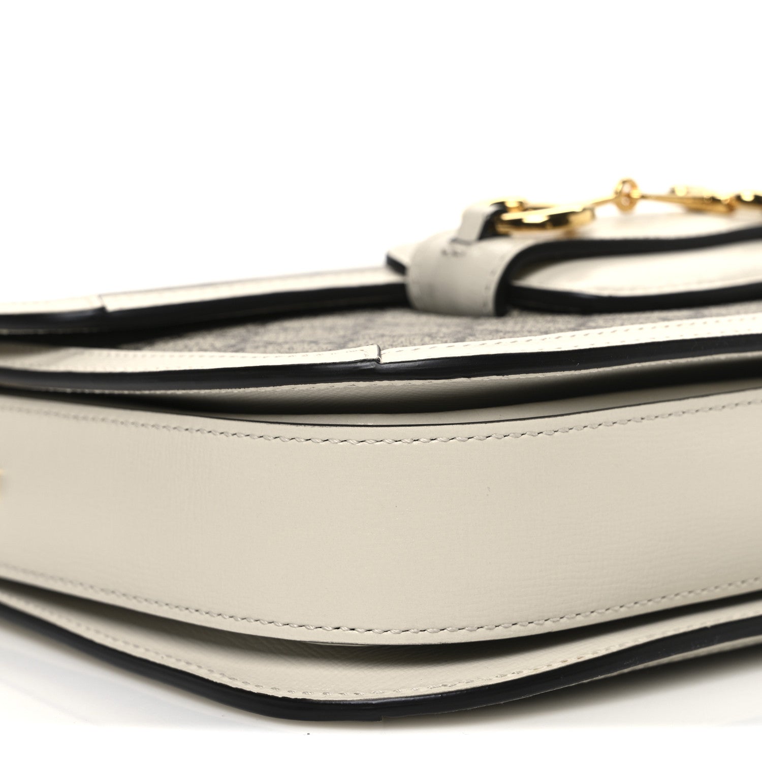 Gucci GG Supreme Monogram Horsebit 1955 Shoulder Bag Beige Mystic White 9 of 10