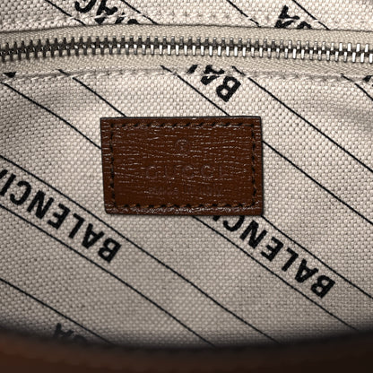 Balenciaga X GUCCI GG Monogram Azalea Calfskin Neo Classic Silver Hardware Medium City Beige Ebony Brown Sugar 6 of 15