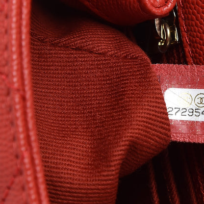 Chanel Caviar Quilted Mini Coco Handle Flap Red 7 of 10