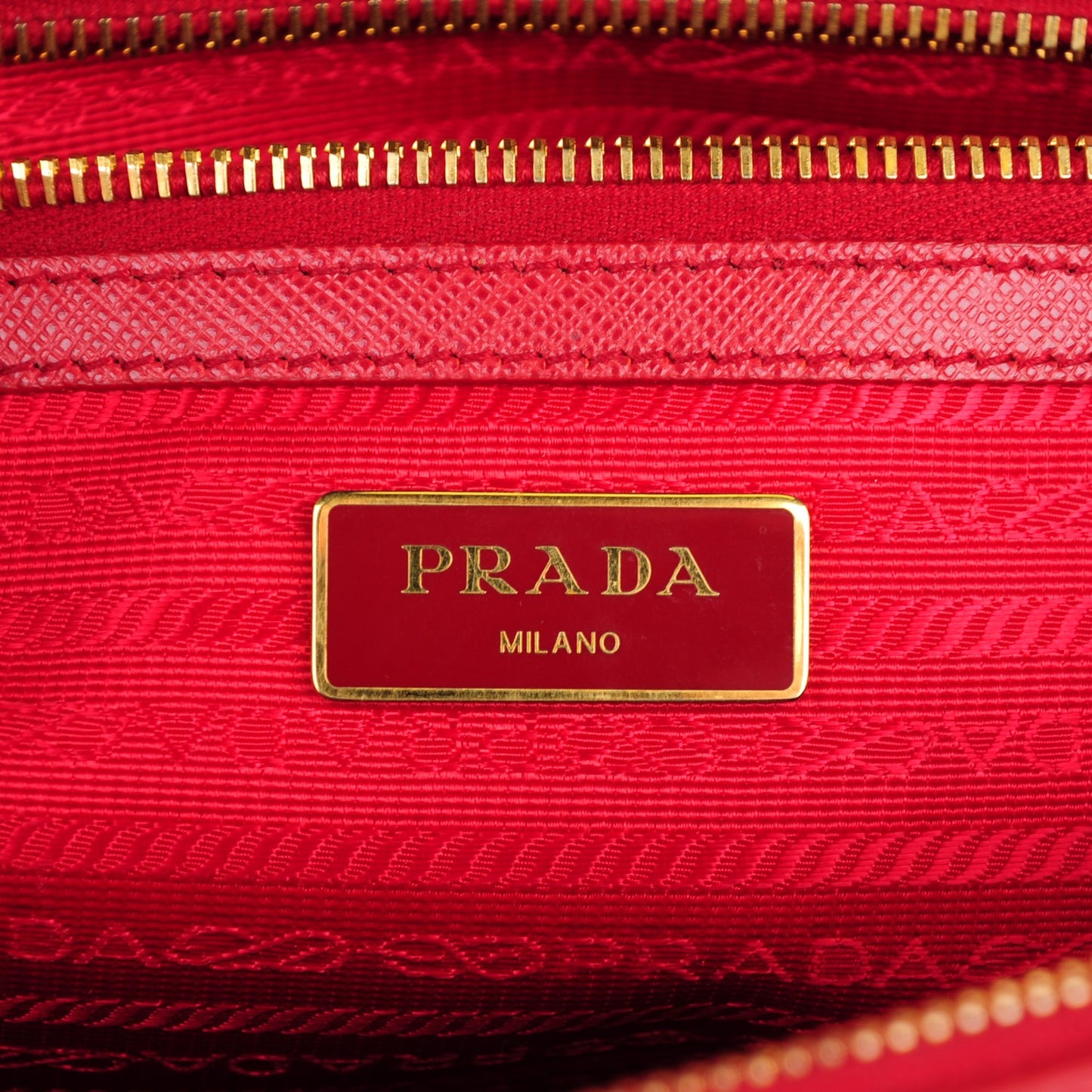 Saffiano Small Galleria Double Zip Tote Fuoco