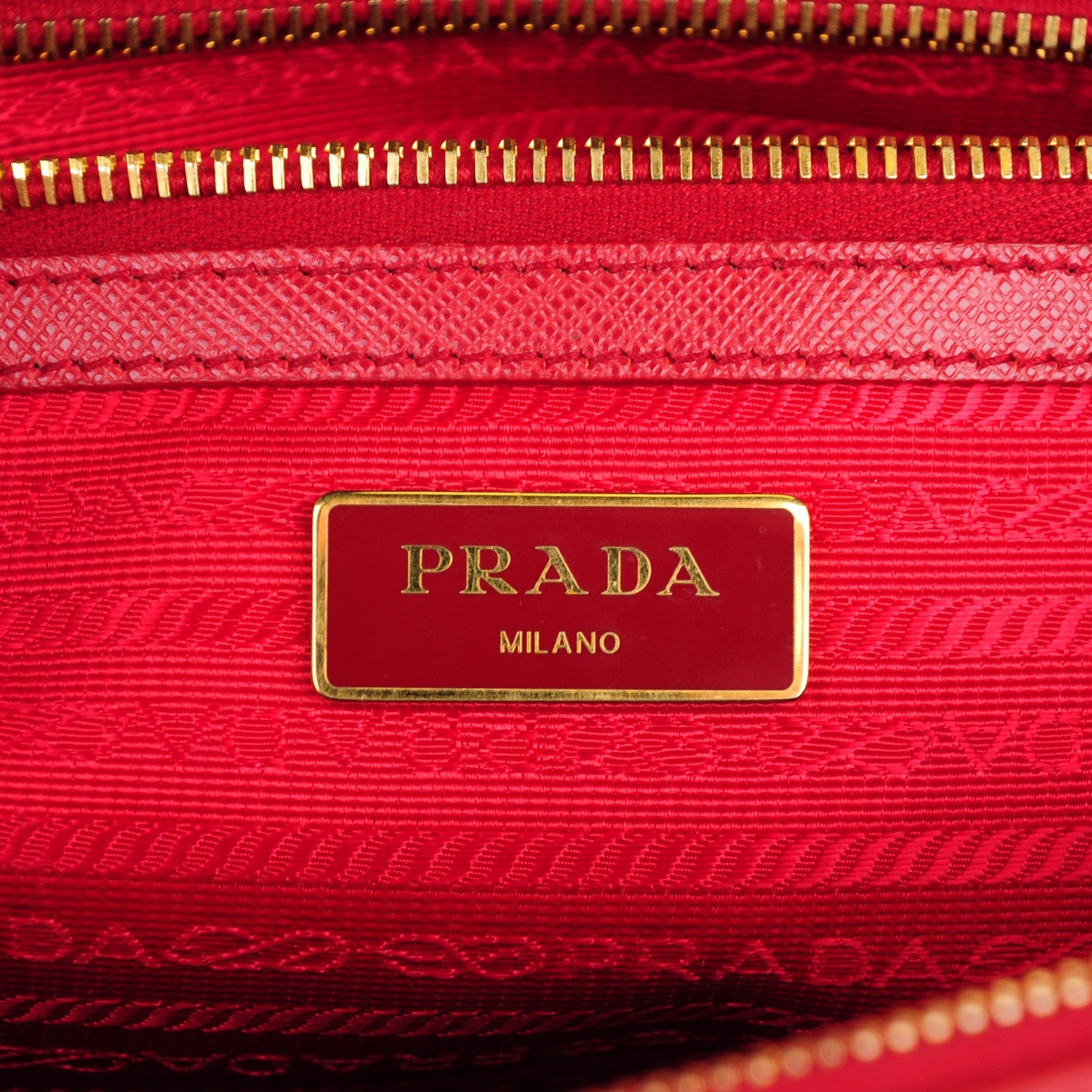 Prada Saffiano Small Galleria Double Zip Tote Fuoco 6 of 10