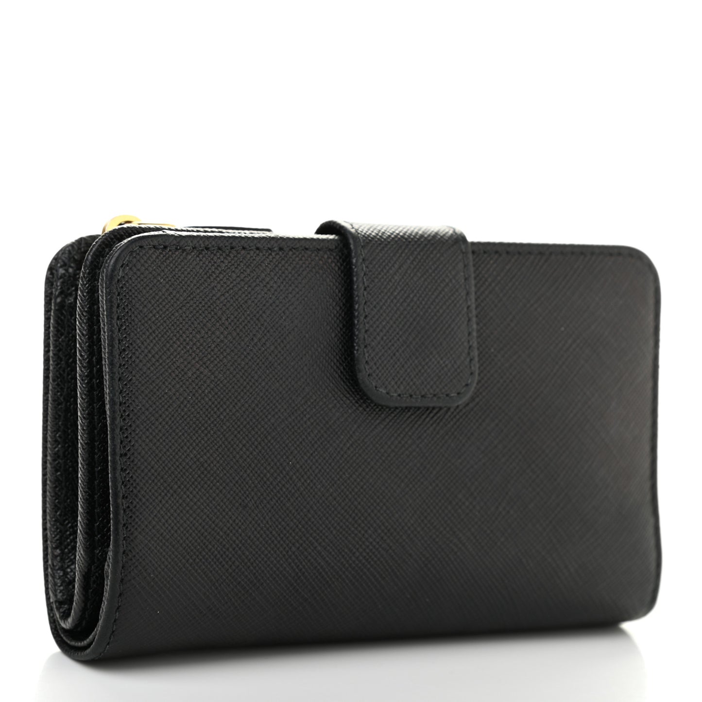 Saffiano Metal Compact Wallet Black