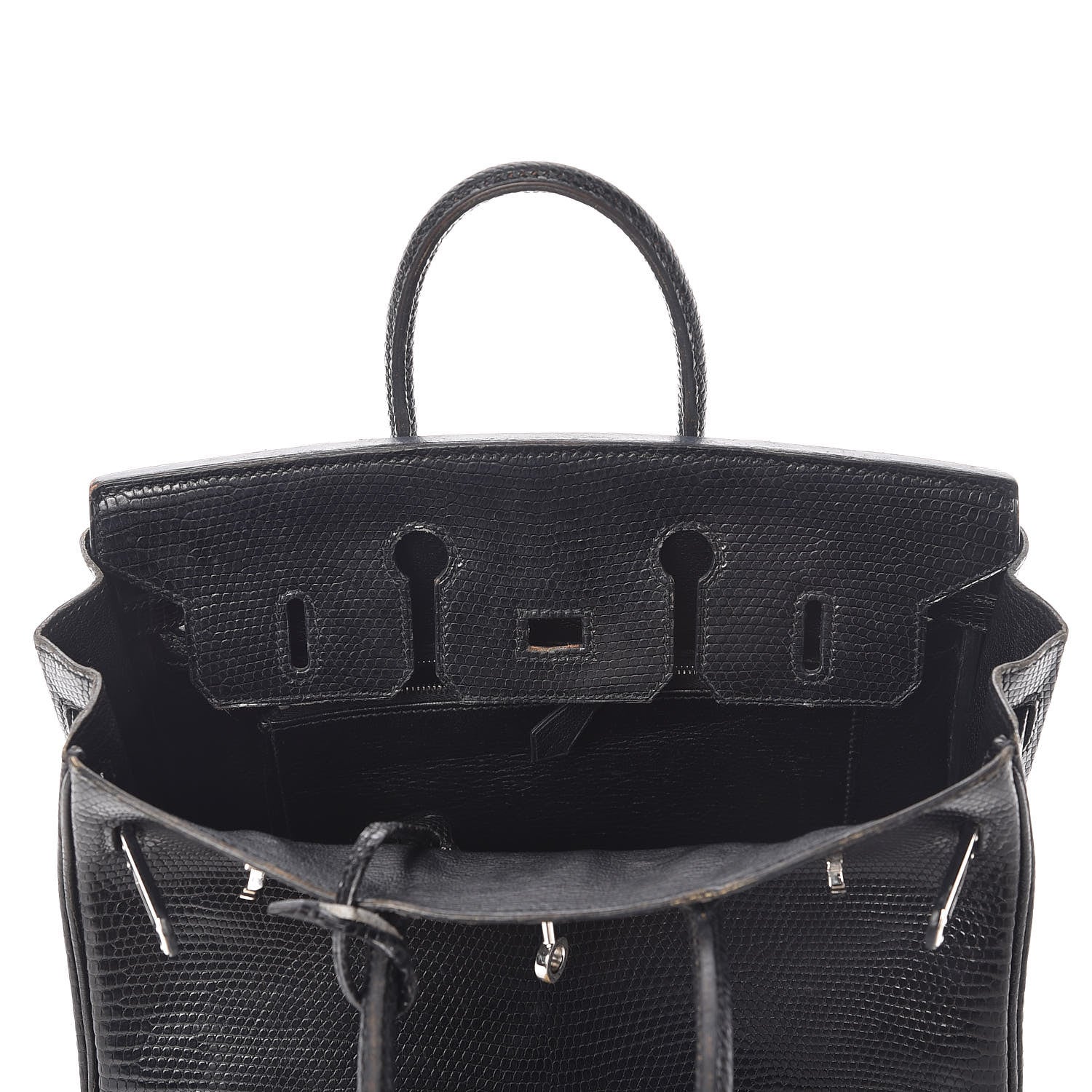 Hermes Lizard Birkin 25 Black 23 of 50