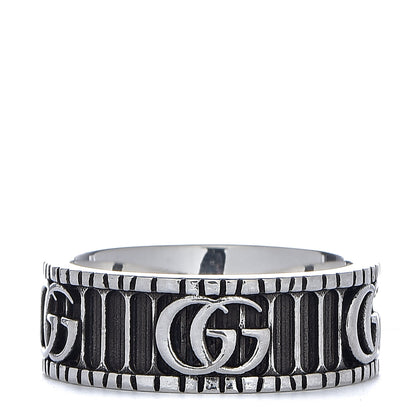 Gucci Sterling Silver Double G Band Ring 56 7.5 1 of 6