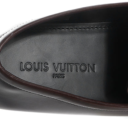 Louis Vuitton Mens Calfskin Bowery Moccasin Loafer 10 Brown 6 of 8